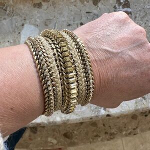Elegant Gold Color Stella & Dot Bracelet Set